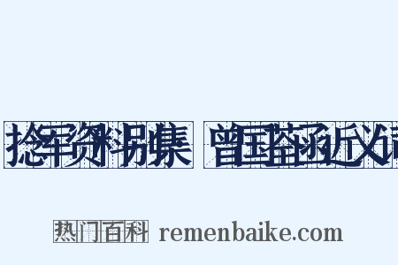 捻军资料别集·曾国荃函近义词是什么意思的图片